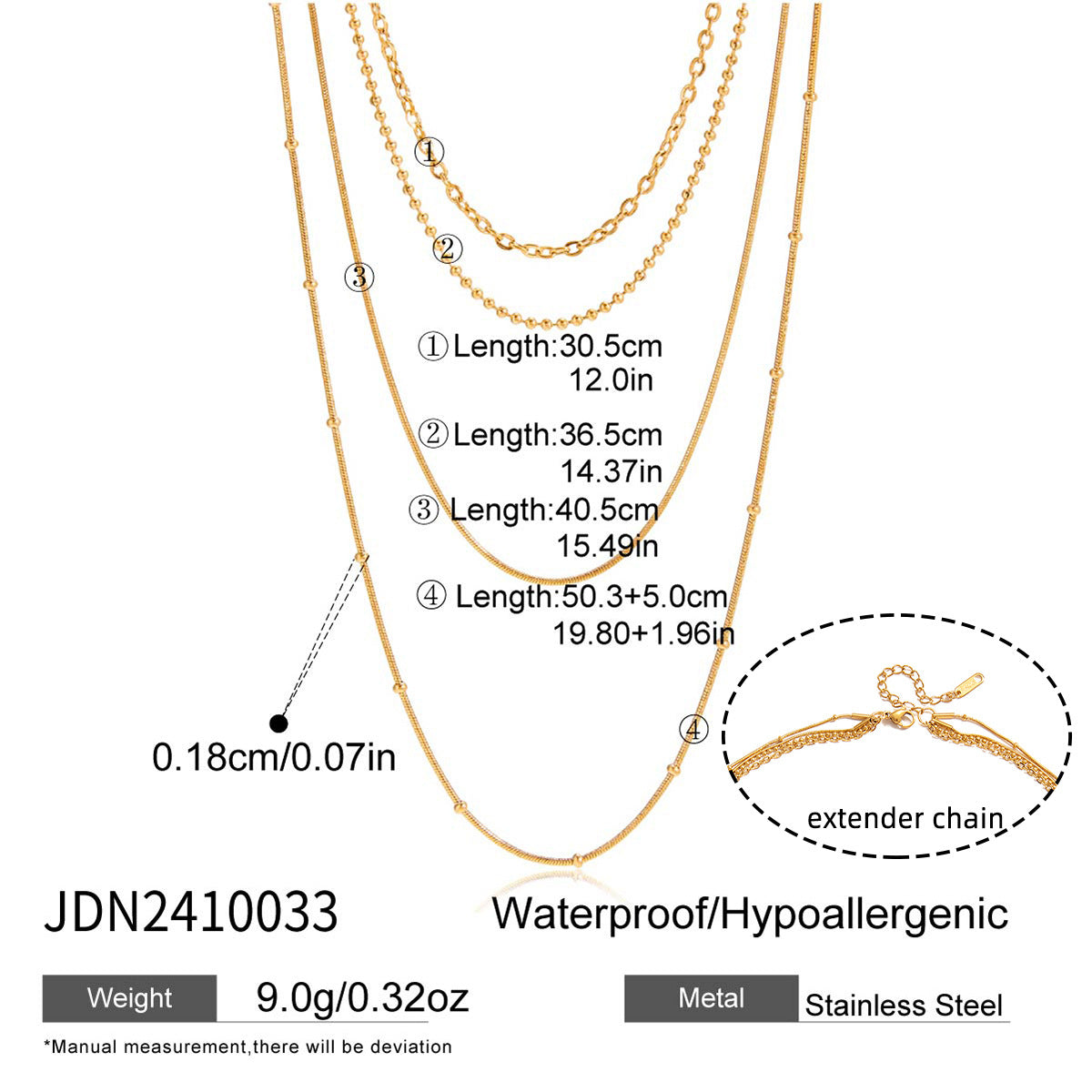 Minimalist U-Shaped Titanium Steel Pendant Necklace with 18K Real Gold PVD Vacuum Plating for Women