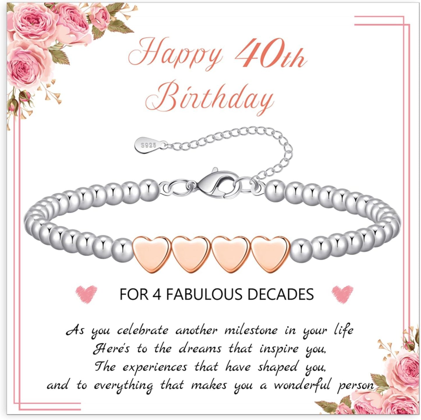 Sweet Heart Shaped Brass Plated Adjustable Bracelet for Women