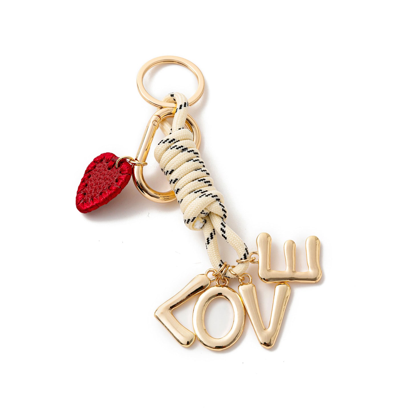 Sweet Plated Alloy Heart Teardrop Floral Pearl DIY Charm Bar Bag Pendant Keychain