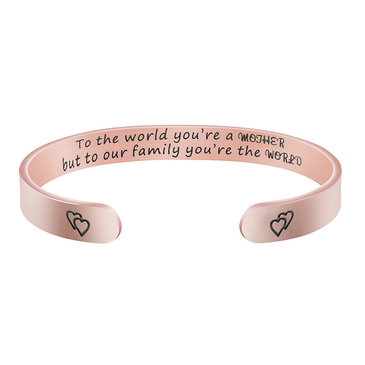 Pulsera de acero inoxidable de moda para mujer con acabado chapado, regalo ideal de Navidad, cumpleaños, Acción de Gracias para mamá