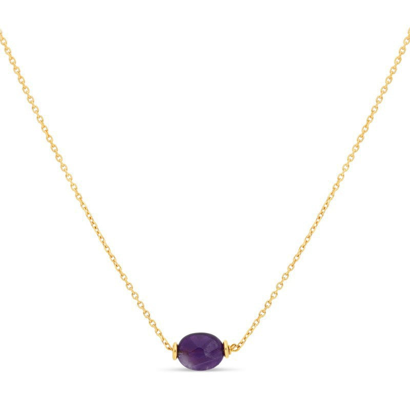 Colorful Geometric Stainless Steel Plated Cubic Zirconia DIY Charm Bar Necklace