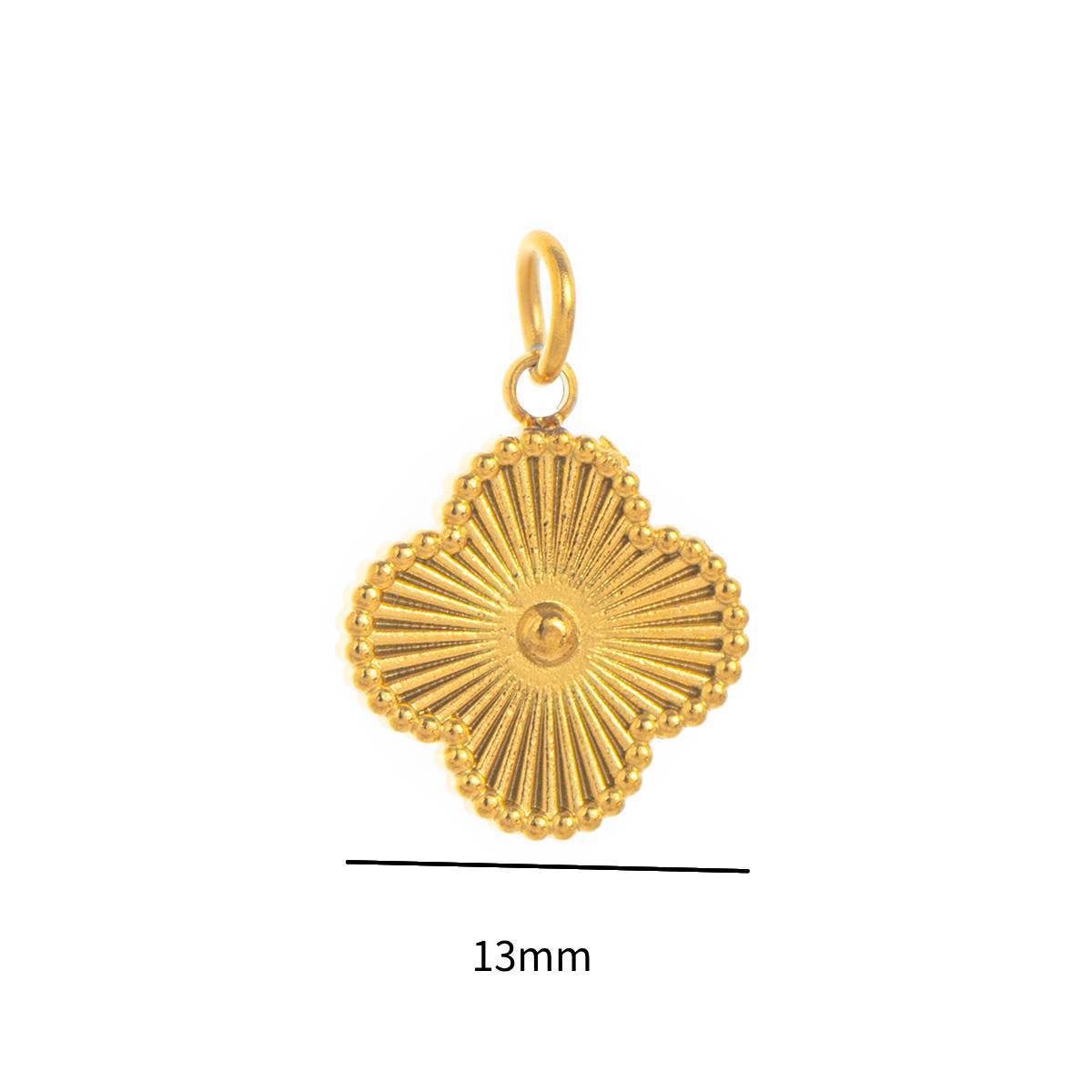 Plated Stainless Steel Heart Star Moon Gemstone Pendant Necklace for Women Charm Bar