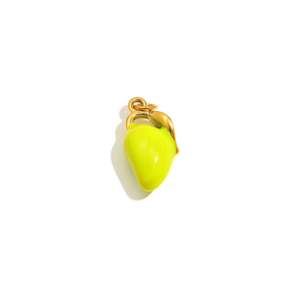 18K Gold Plated Drip Oil Animal Shape Stainless Steel Charm Bar