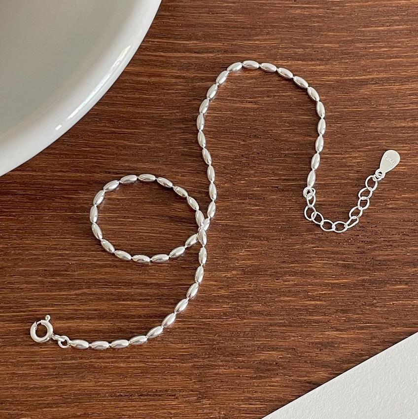 Minimalist Star-Shaped S925 Sterling Silver Anklet with Polished Finish