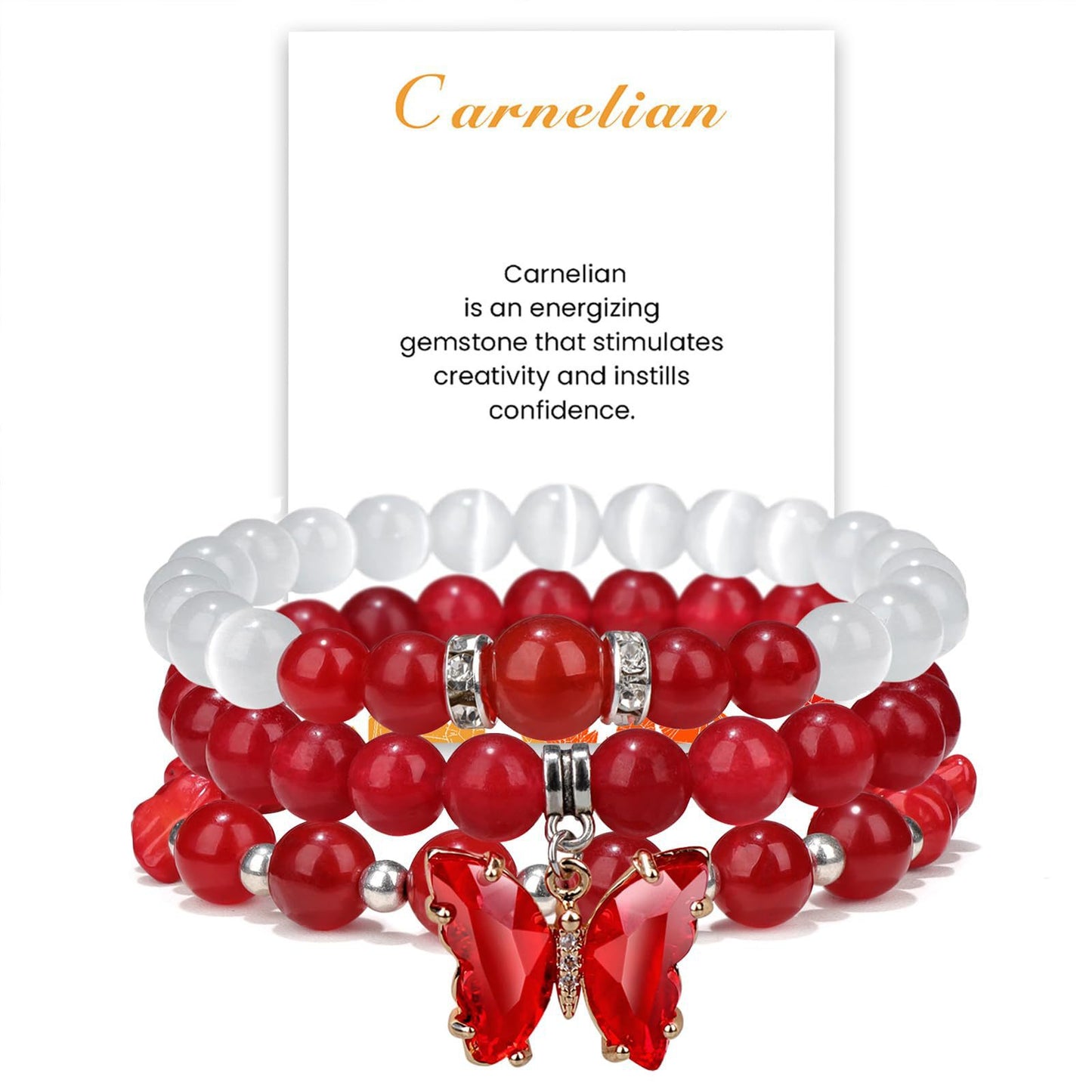 Bohemian Minimalist Crystal Butterfly Square Beaded Bracelet for Women