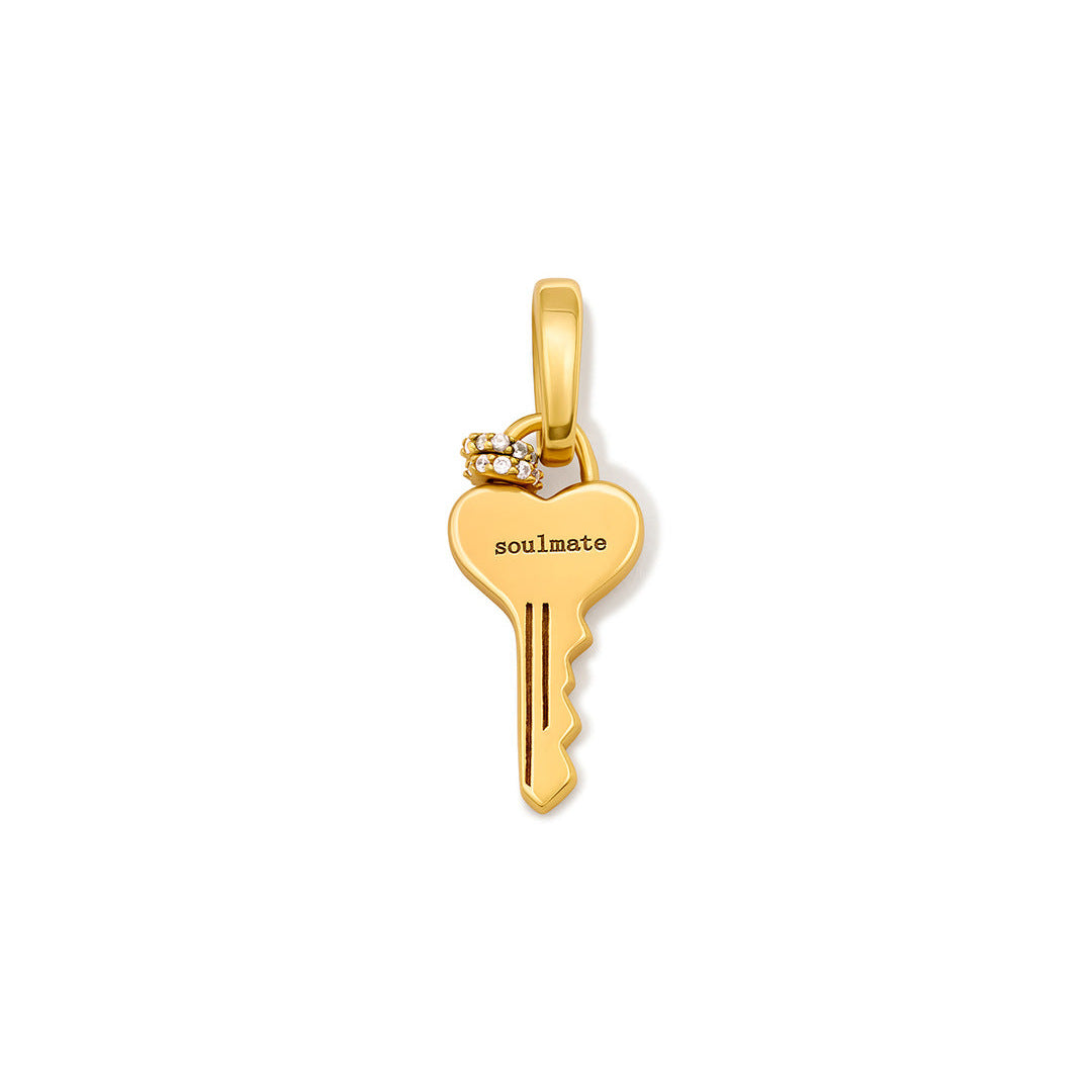 Vintage 18K Gold Plated Stainless Steel Butterfly Charm Bar PVD