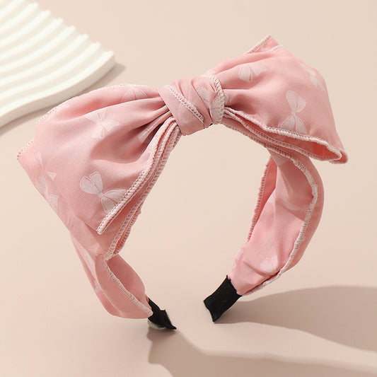 Diadema Minimalista Rosa con Lazo de Tela para Niñas, Accesorio de Pelo de Verano Estilo Princesa para Niñas