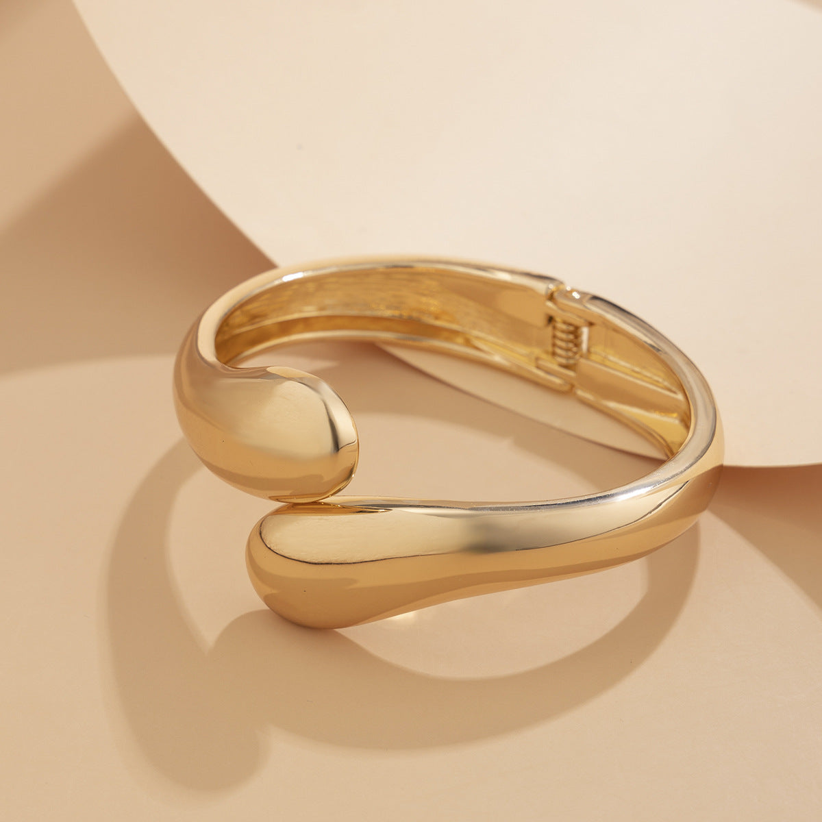 Minimalist Irregular Geometric Zinc Alloy Plated Cuff Bracelet Set