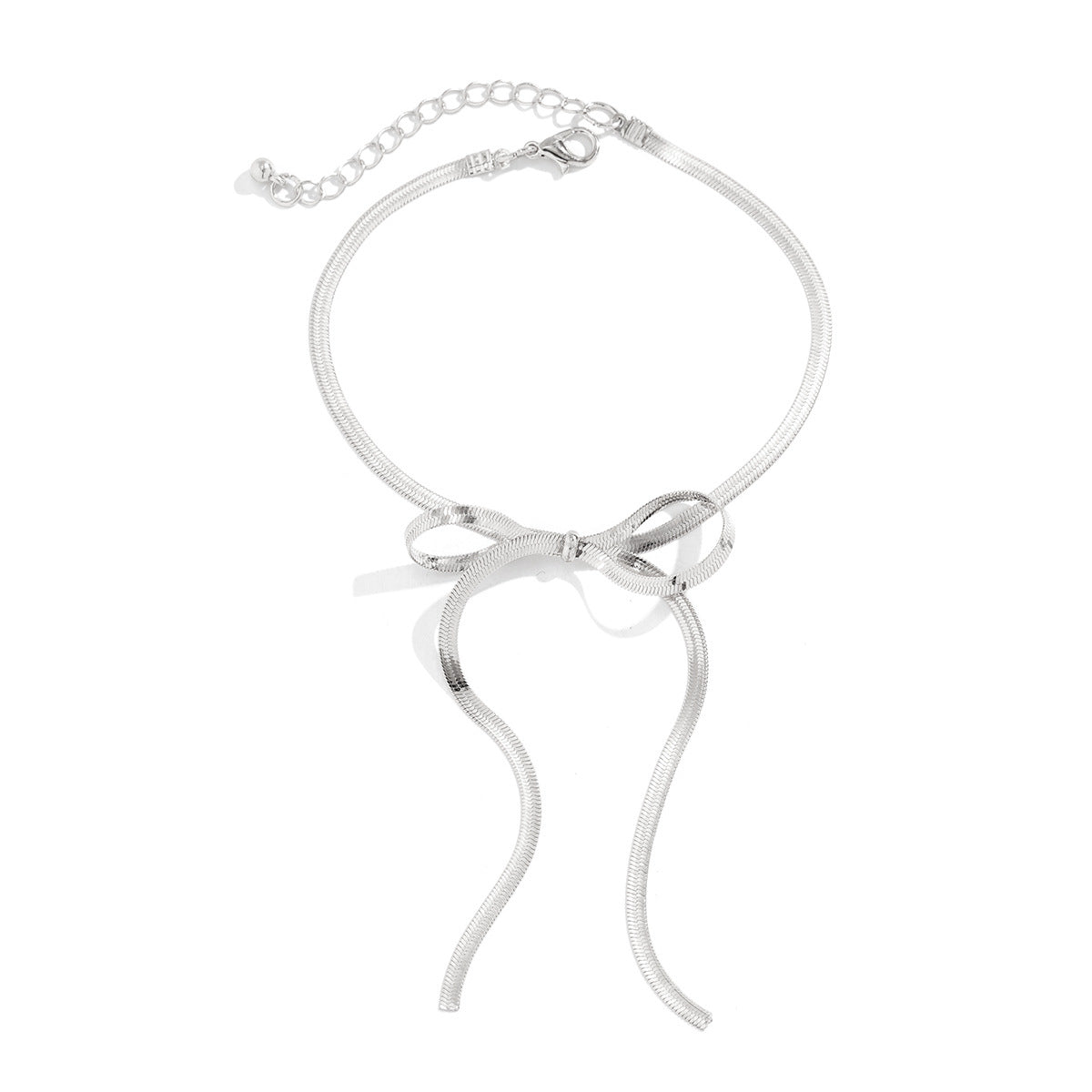 Minimalist Alloy Bow Anklet for Women