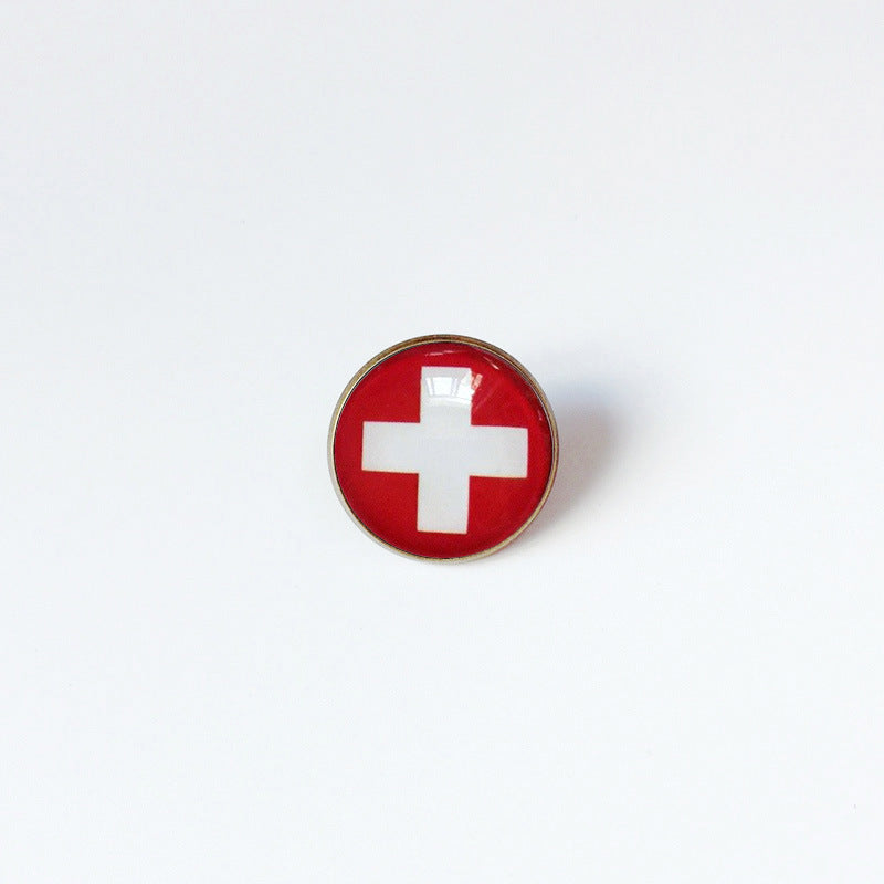 Pin de Solapa de Aleación Esmaltado Personalizado con Diseño de Bandera del Mundo para Hombres y Mujeres