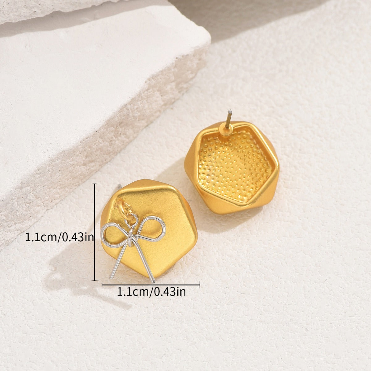 Pendientes de Cobre en Forma de Lazo Inspirados en el Bosque con Acabado Galvanizado para Mujer