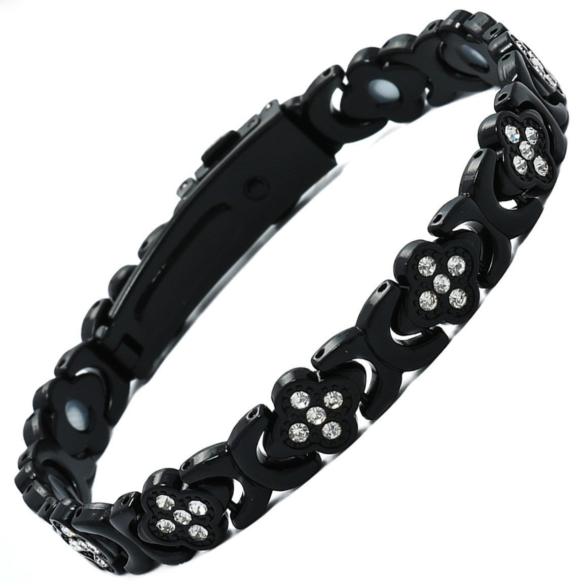 Bracciale Minimalista Magnetico Regolabile a Forma di Foglia in Lega di Zinco Placcato con Design Geometrico per Donna e Uomo