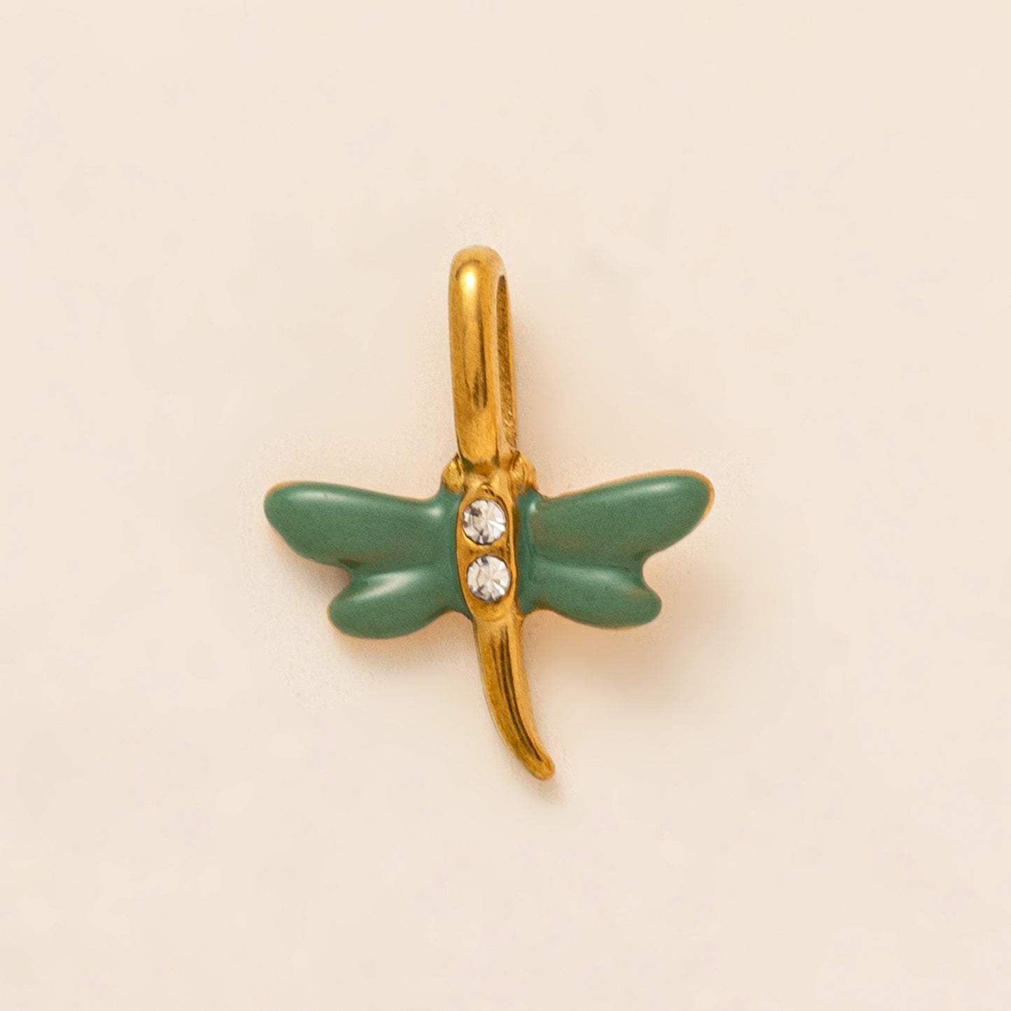 Vintage 18K Gold Plated Stainless Steel Planet Flower Pendant Charm Bar