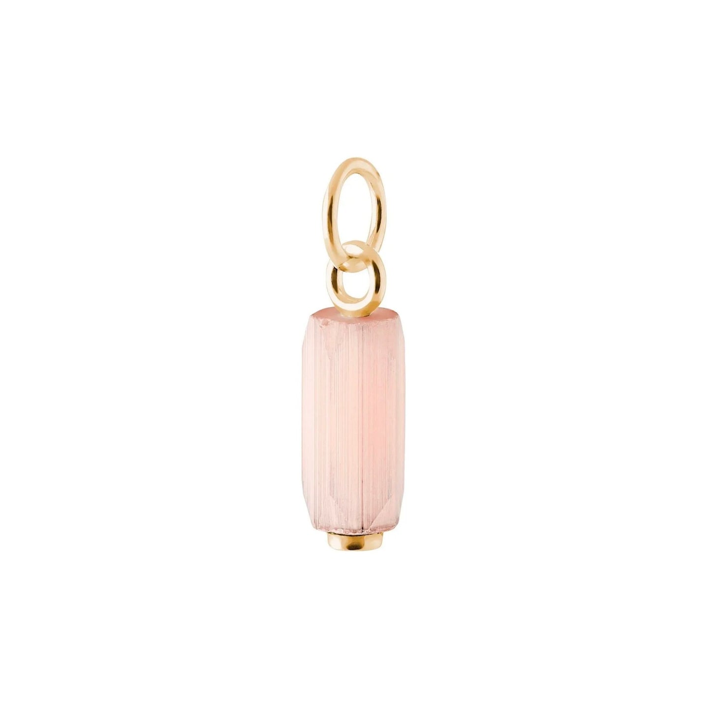Vintage Stainless Steel PVD Gold Plated Natural Stone Pendant Charm Bar for Women