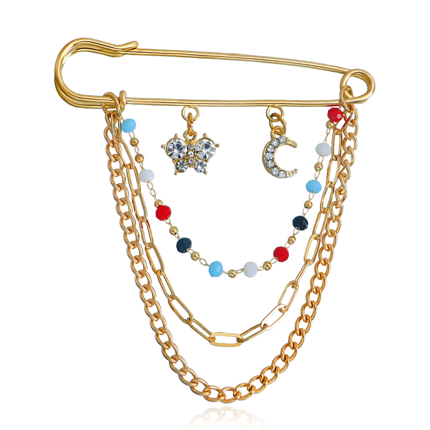 Retro Geometric Alloy Brooch with Electroplated Finish for Women Fashion Accessory