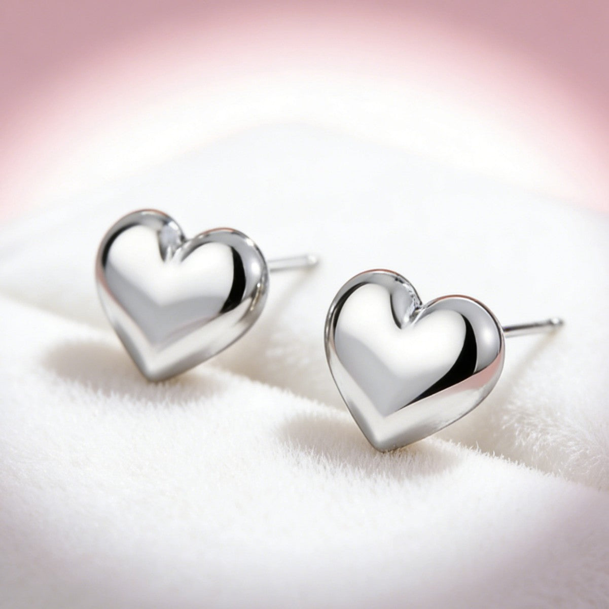 Minimalist Stainless Steel Heart Key Necklace and Earring Set Plated Jewelry for Women