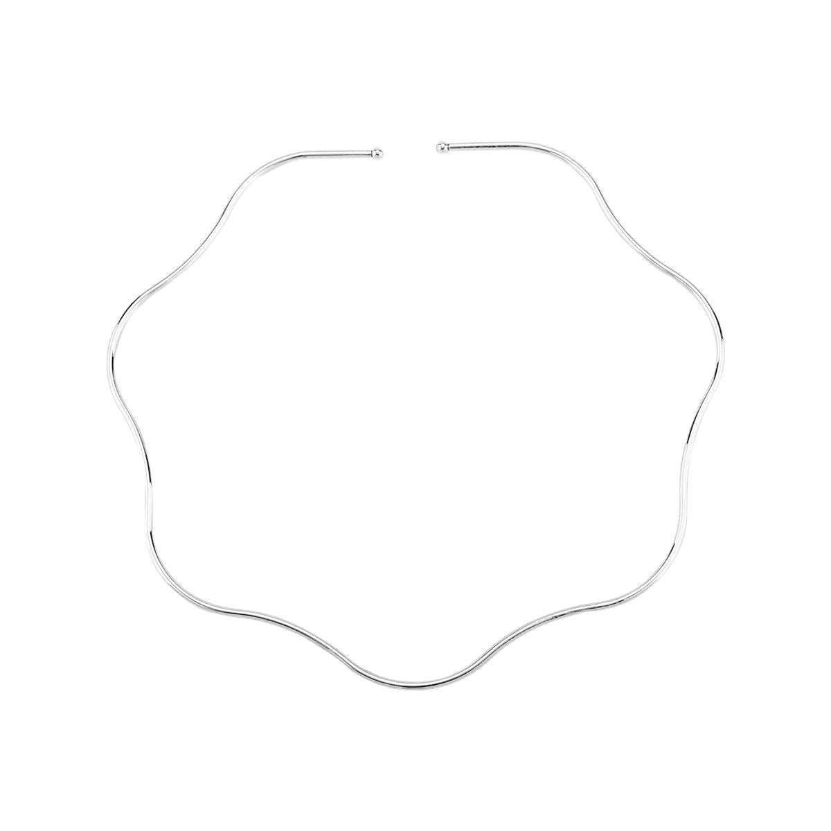 Collar Minimalista de Ola para Mujer y Hombre, Joyería Ajustable de Aleación con Diseño de Líneas Geométricas