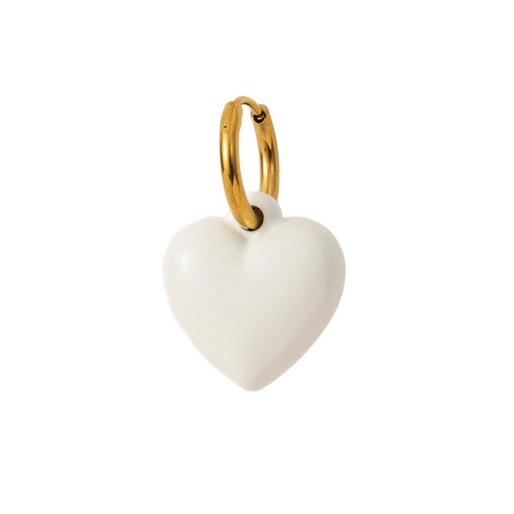 Sweet Heart Geometric Plated Stainless Steel Pendant Necklace Unisex