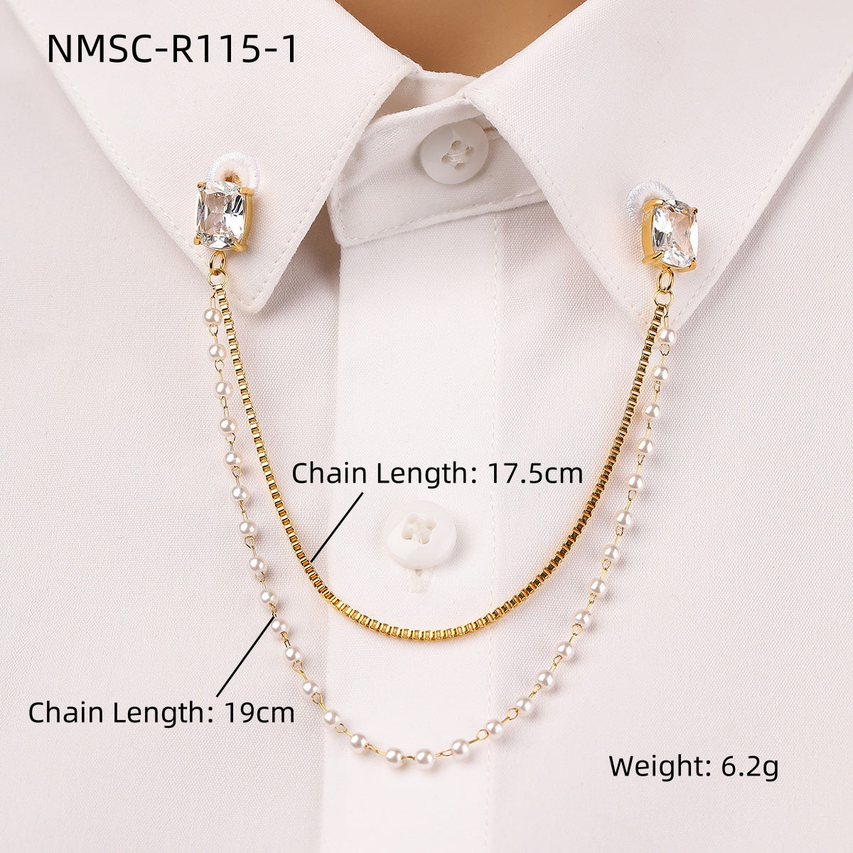 Gemelli alla moda geometrici in acciaio inossidabile con intarsio di zirconi per uomo e donna, accessorio per camicia placcato di alta qualità