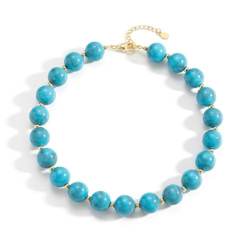 Casual Round Acrylic Bead Necklace Polished Ball Chain Women's Fashion Choker