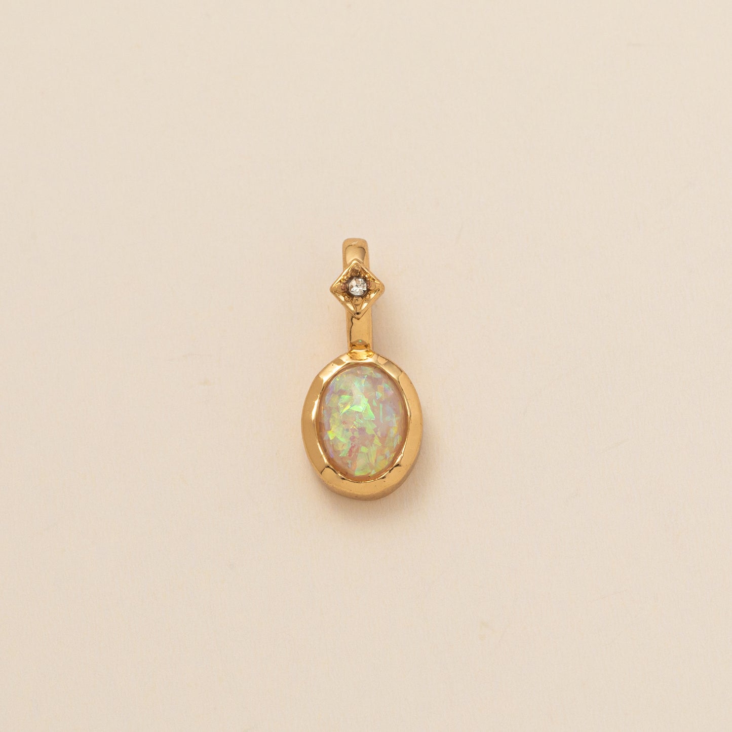 Minimalist Square Geometric Brass Charm Bar with Cubic Zirconia Inlay for Women
