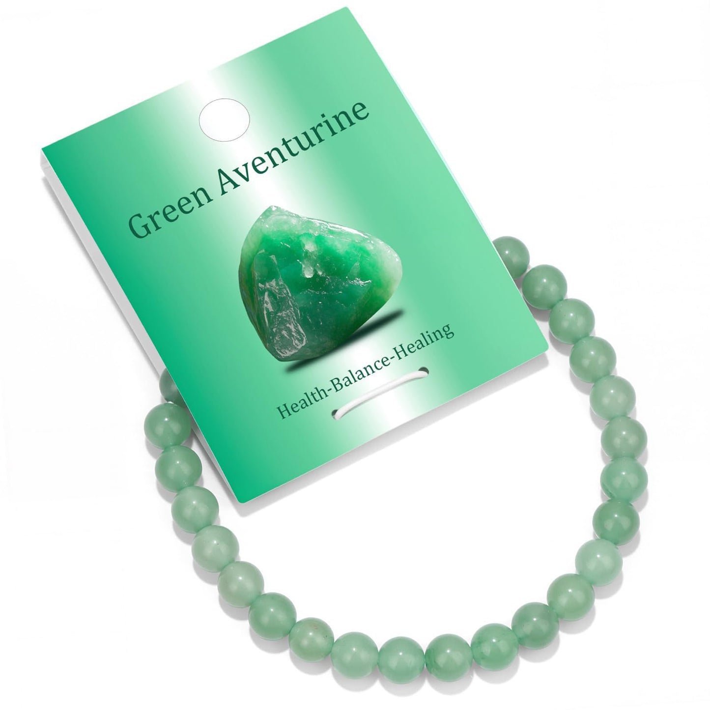 Natural Crystal Round Beaded Stretch Bracelet Unisex Gemstone Jewelry