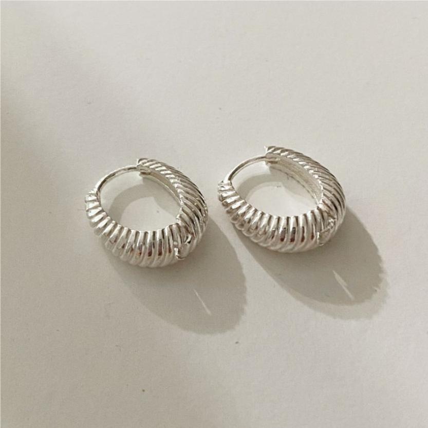 Minimalist Geometric Letter Stud Earrings in 925 Sterling Silver with Gold Plating