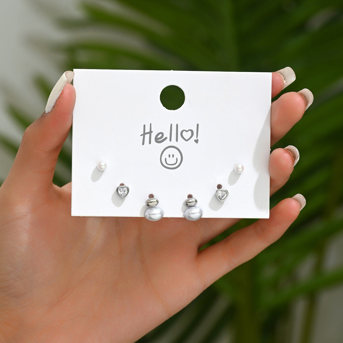 Pendientes de tuerca minimalistas de cobre con incrustaciones de circonita para mujer, conjunto de joyas versátiles para el día a día