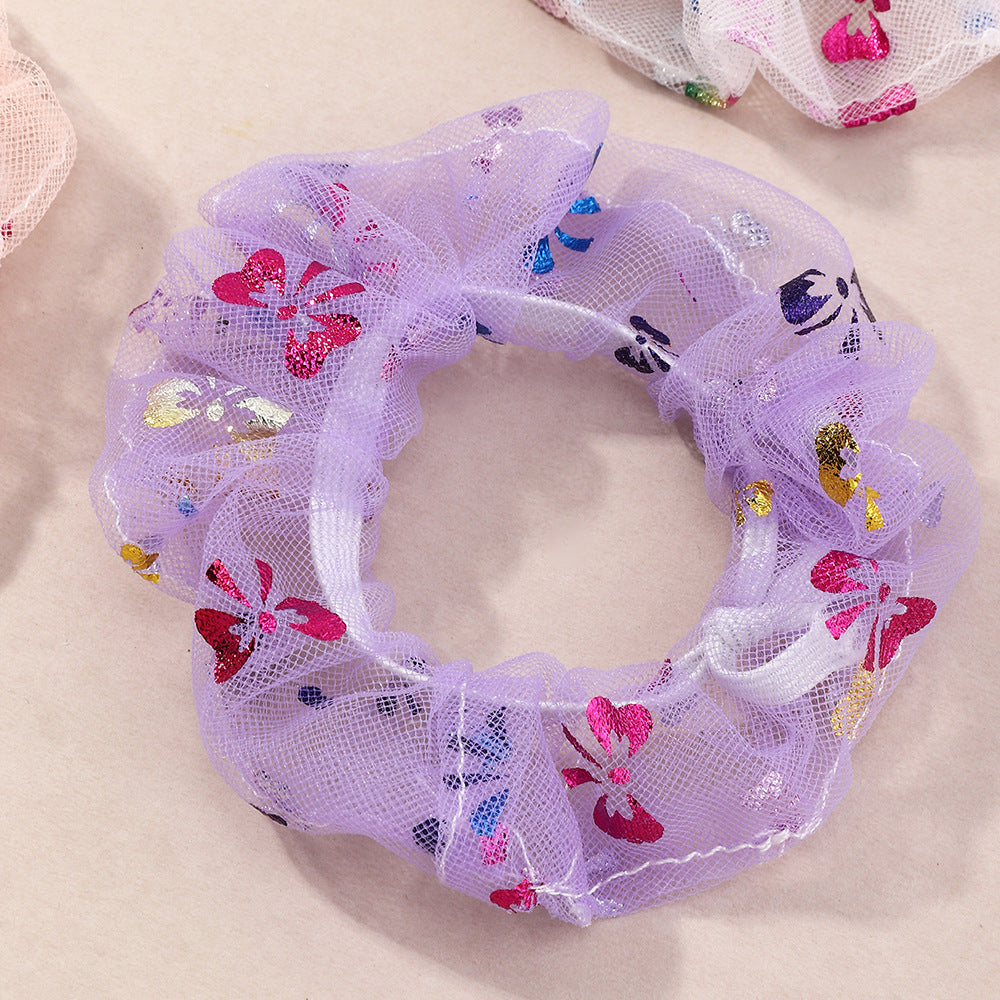 Coletero artesanal de mariposa geométrica para niñas, hecho de tul con temática de princesa