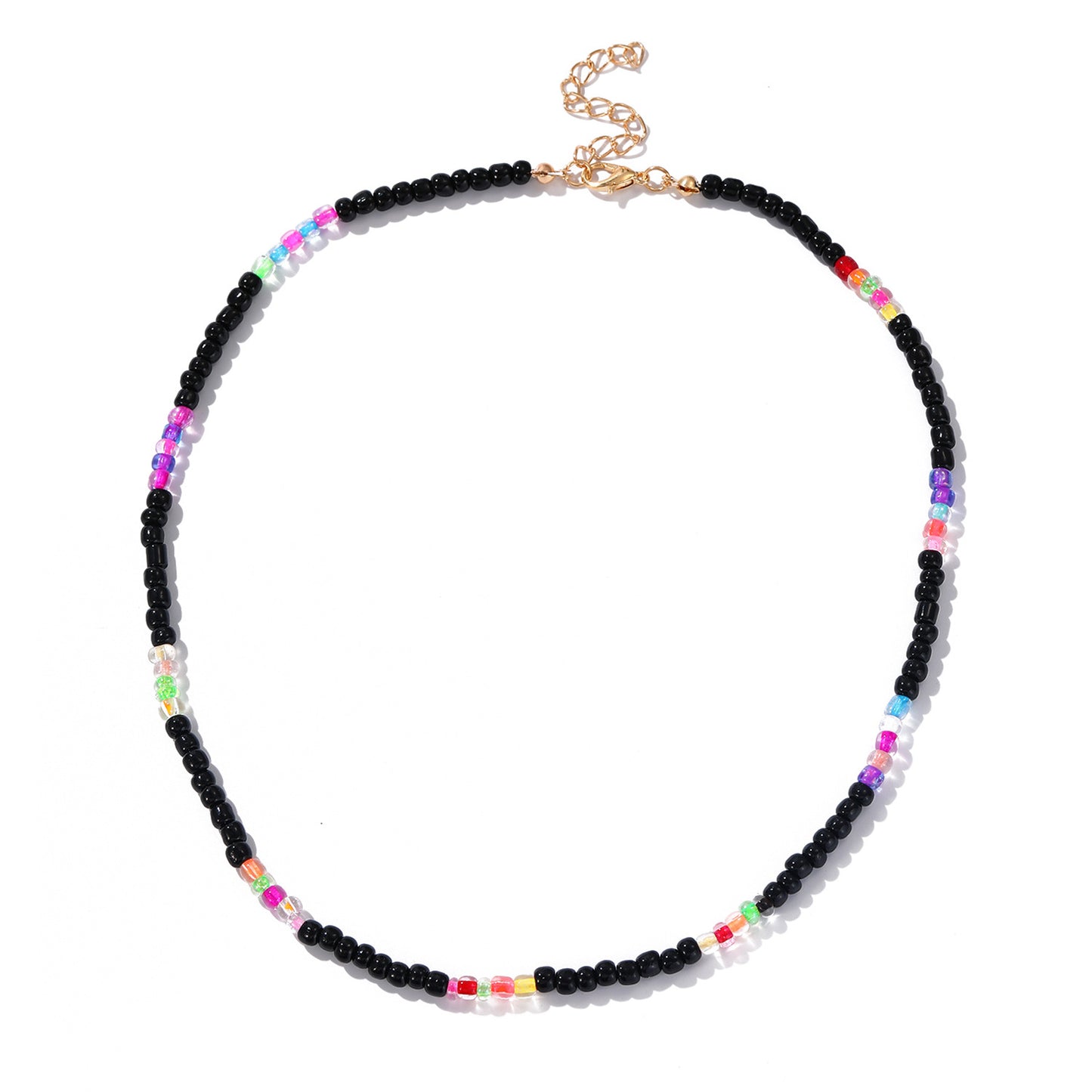 Collar de Dopamina de Cuentas de Colores para Niños con Diseño Geométrico, Cadena de Cordón de Algodón Hecha a Mano, Estilo Dulce y Juguetón