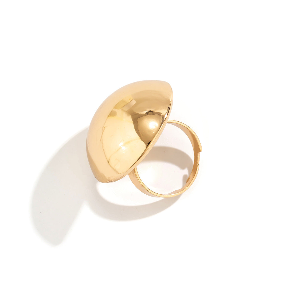 Minimalist Geometric Plated Alloy Ring for Women