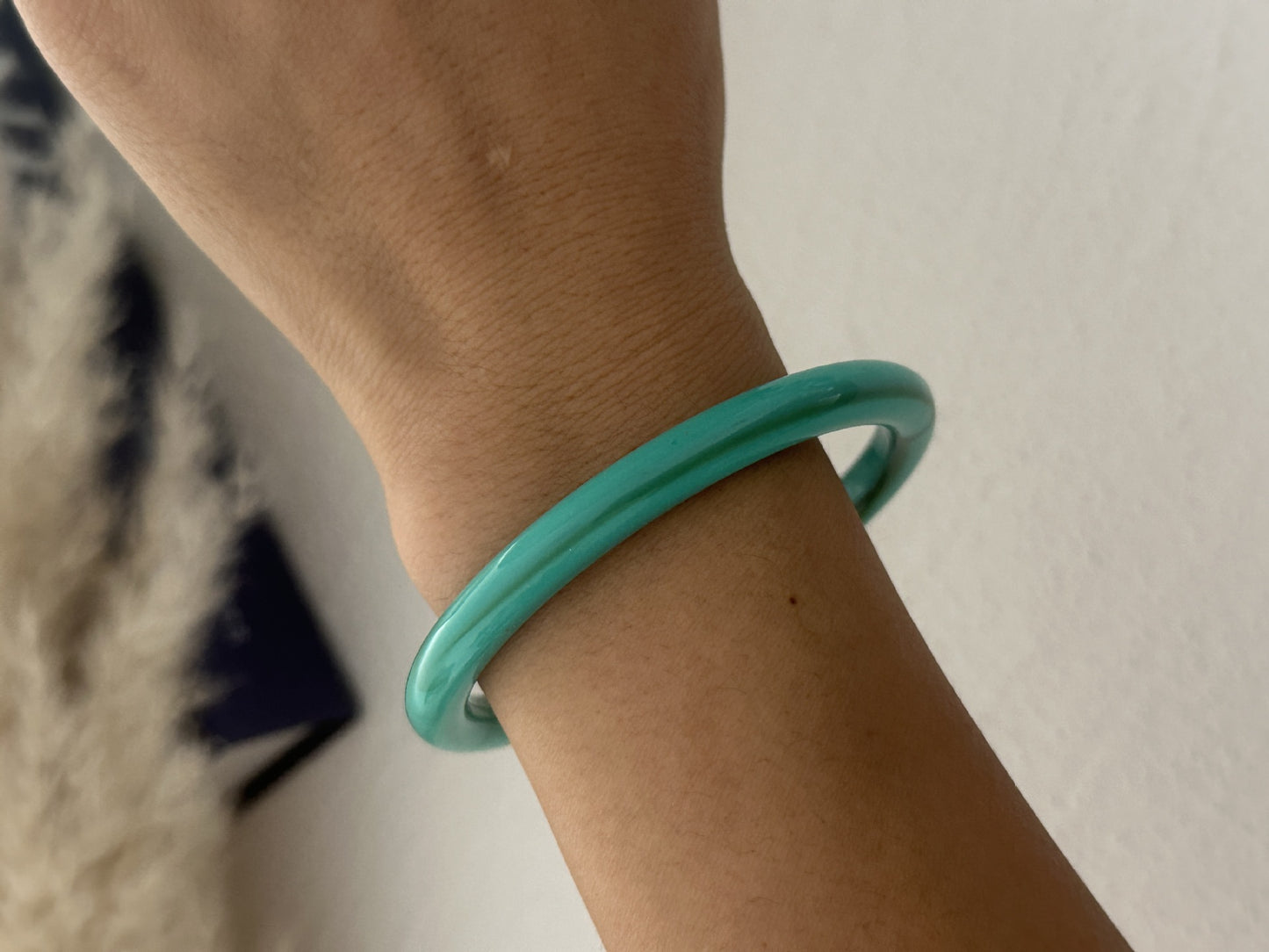 Elegant Geometric Turquoise Resin Cuff Bracelet Gold Plated Wide Band
