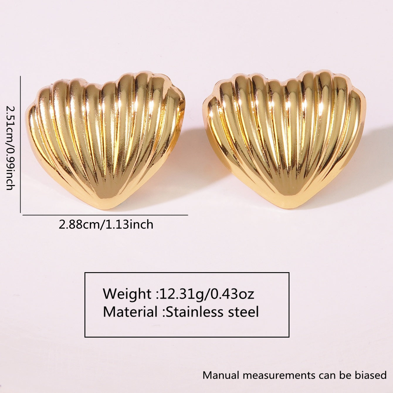 Elegant Gold Plated Stainless Steel Leaf Earrings for Women