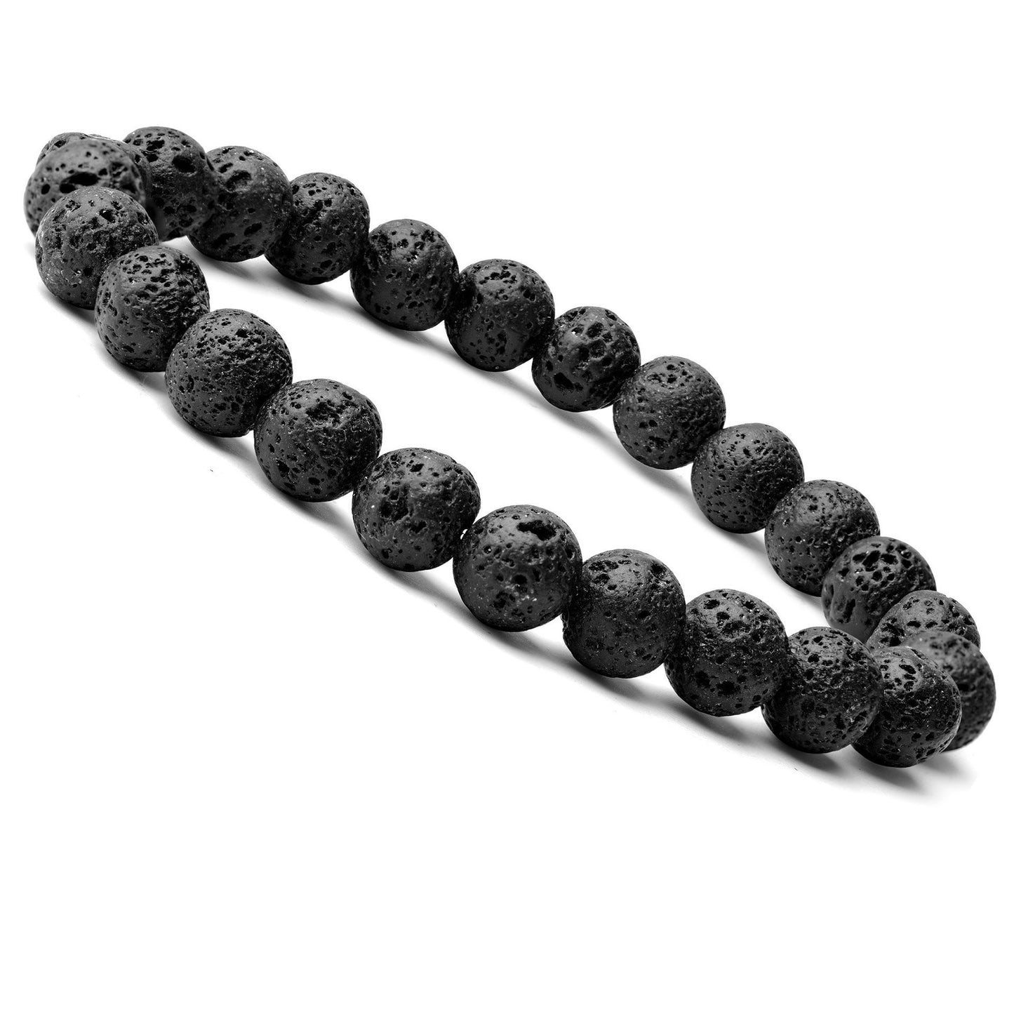 Geometric Natural Stone Agate Beaded Bracelet 8mm Unisex Elastic Stretch Handmade Jewelry