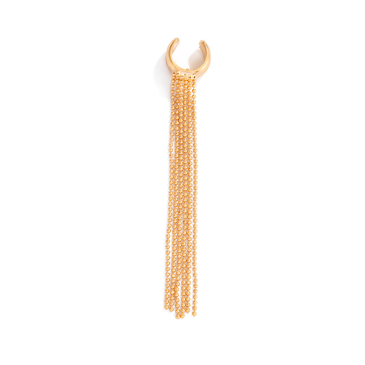 Minimalist Geometric Plated Brass C-Shaped Ear Cuff for Women