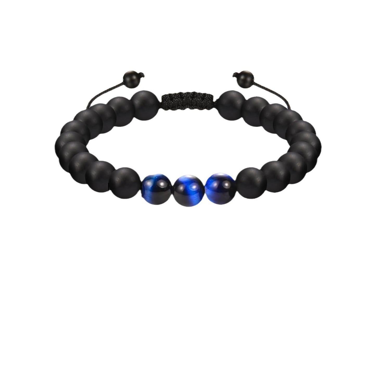 Sweet Geometric Tiger Eye Agate Natural Stone Braided Bracelet Unisex Gift