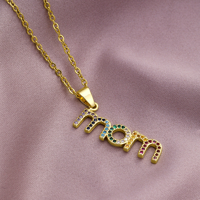Elegante Collar con Colgante de Letra para Mujer, Cadena de Serpiente de Acero Inoxidable con Diseño Geométrico y Baño de Oro