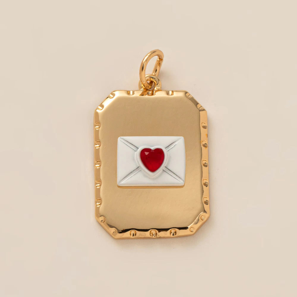Minimalist Luxury 18K Gold Plated Brass Geometric Pendant Corn Chain Necklace Unisex