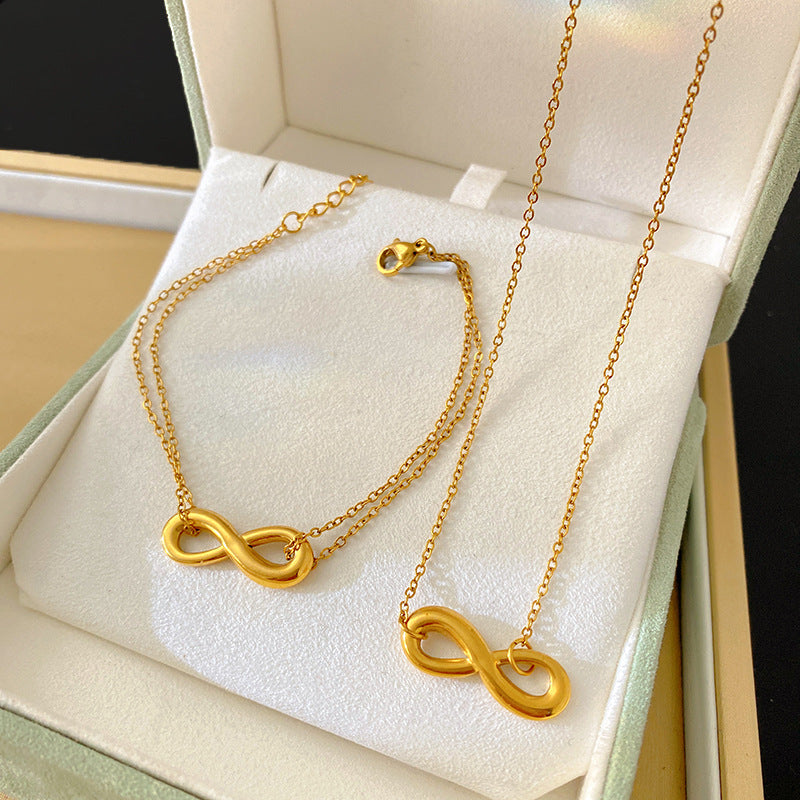 Oval Titanium Steel Plated Necklace for Unisex