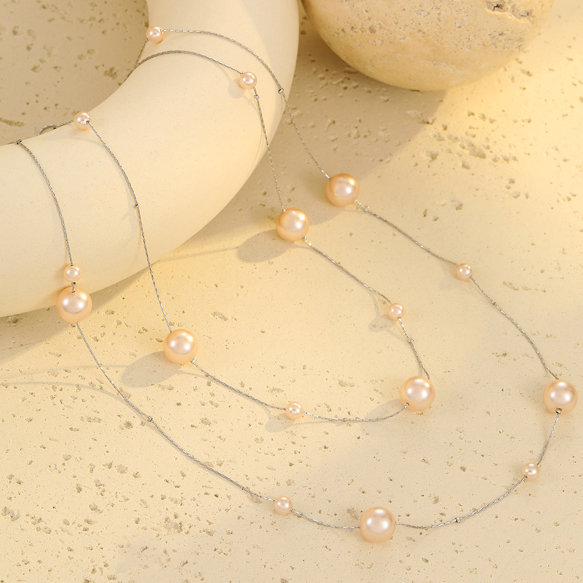 Collar minimalista geométrico de acero inoxidable chapado para mujer con longitud ajustable