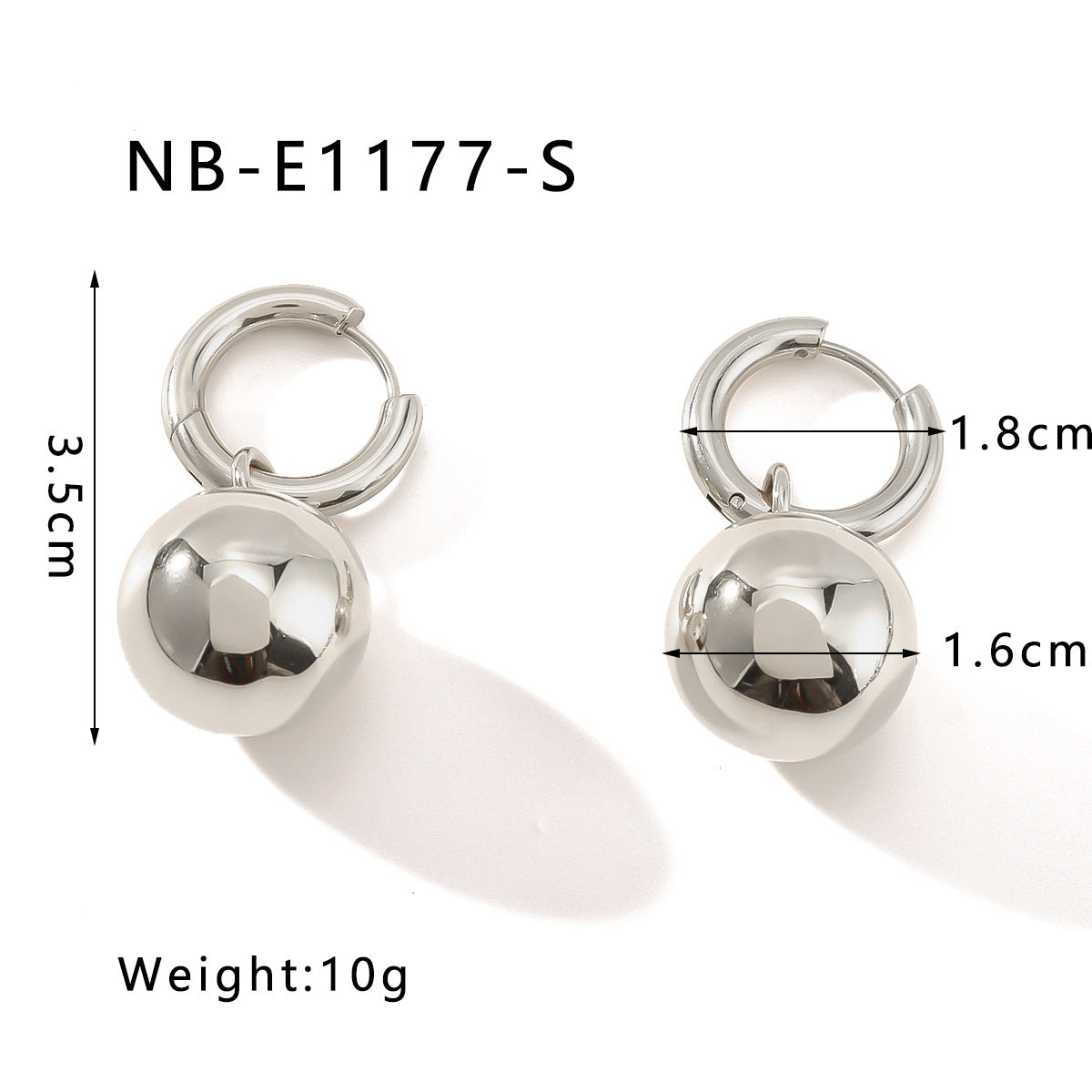 Minimalist Geometric Hoop Earrings in Stainless Steel with Mirror Finish and Detachable Dual-Use Design for Women