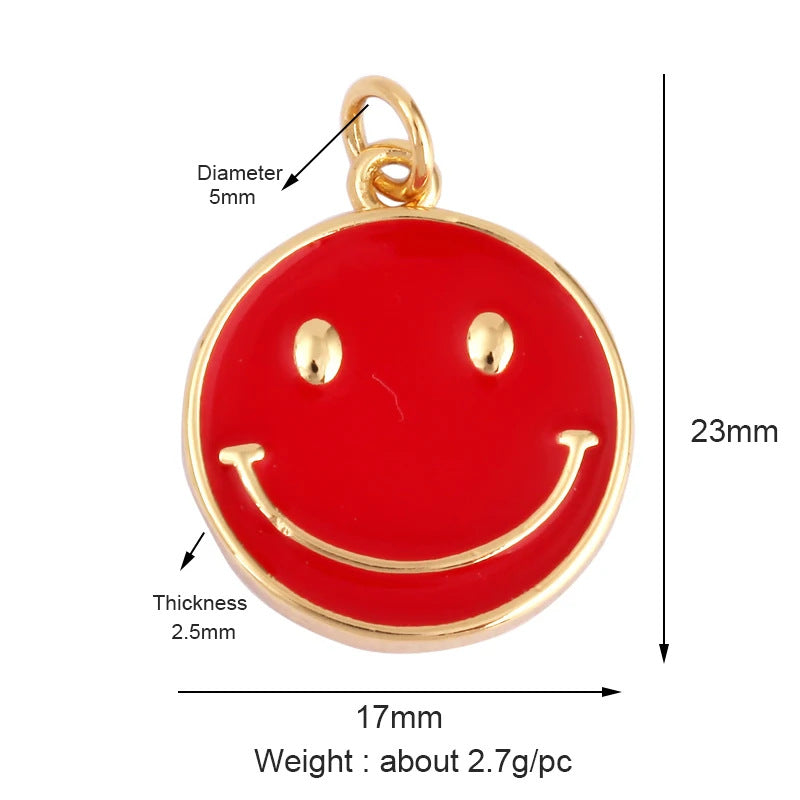 Fashion Heart Shaped Brass Pendant with Cubic Zirconia Inlay Drip Oil Plated Charm Bar for DIY Jewelry
