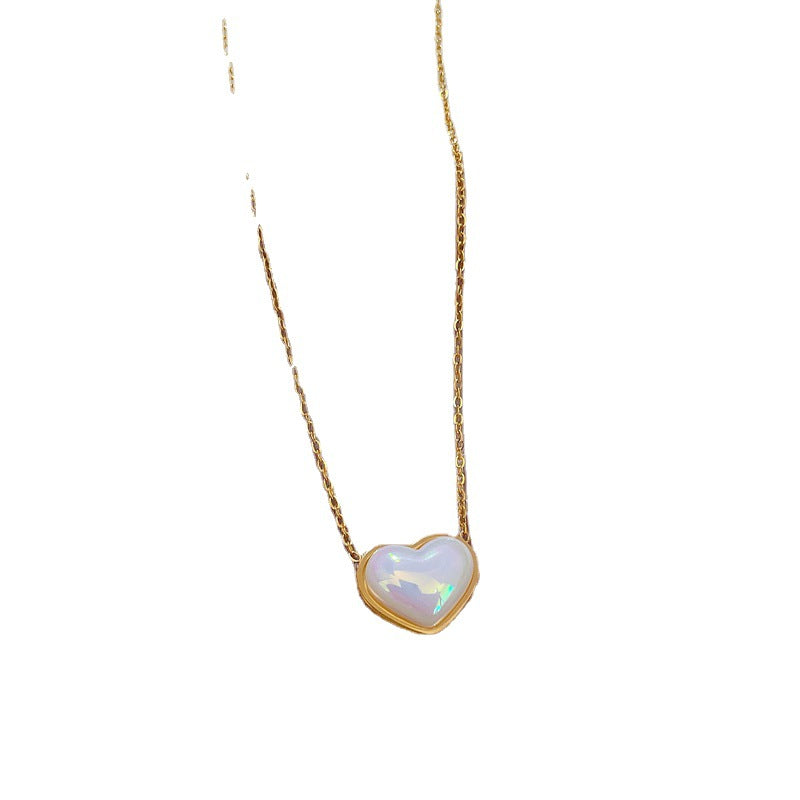 Collana da Donna Minimalista con Perle e Sirena in Acciaio al Titanio Placcato Oro e Delicati Motivi Floreali