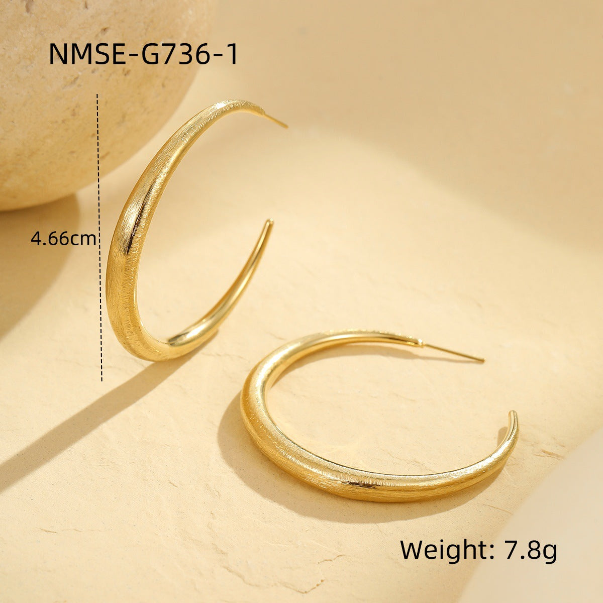 Aretes de acero inoxidable geométricos con acabado de baño para mujer, estilo vintage, para la oficina