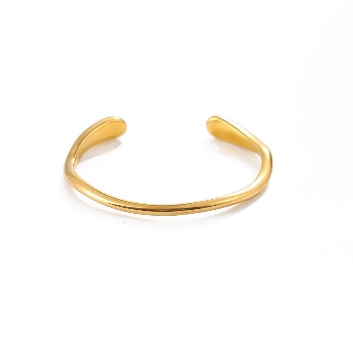 Luxury Minimalist Round Geometric Stainless Steel PVD Plated Cubic Zirconia Bracelet