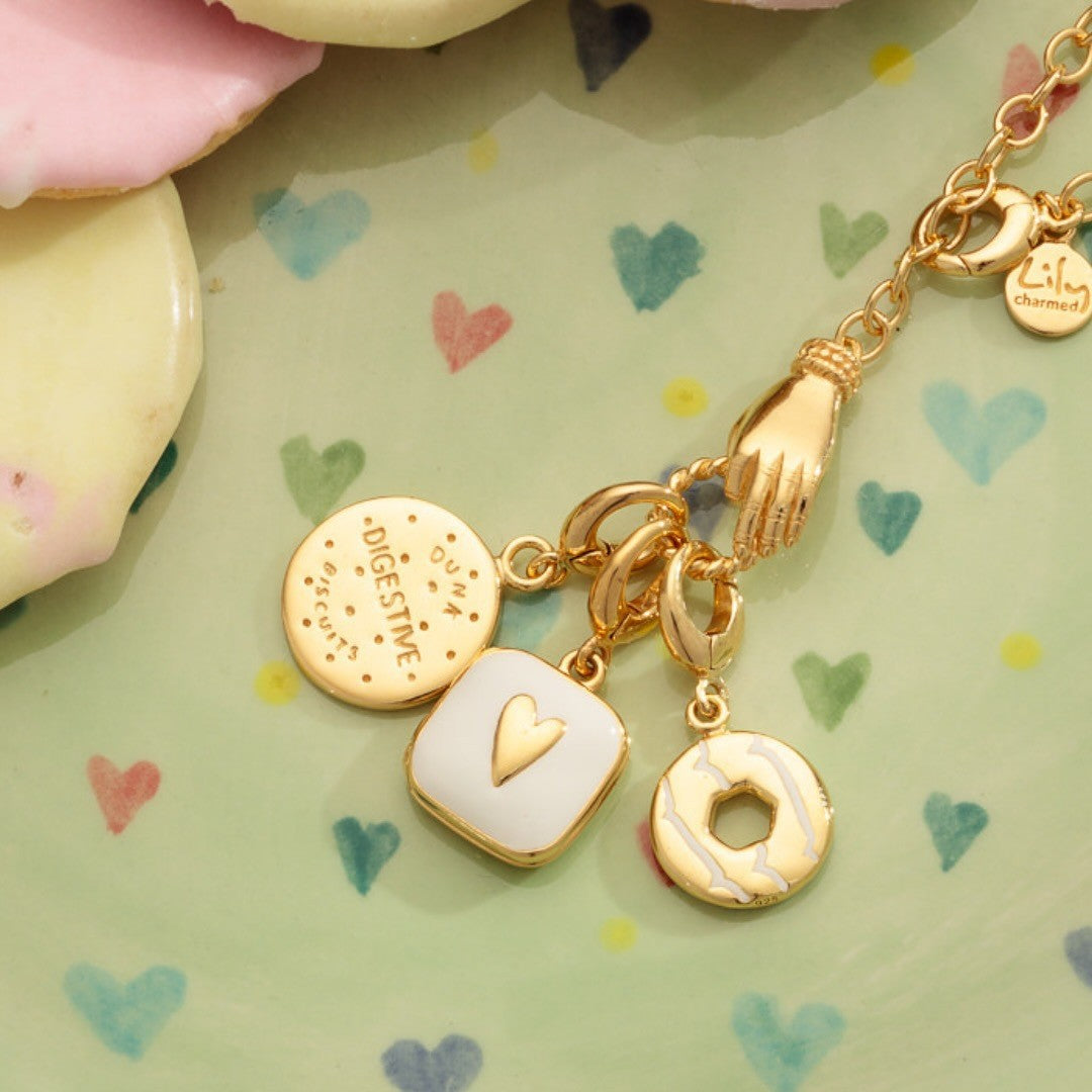 Casual 18K Gold Plated Heart Stainless Steel Pendant Necklace