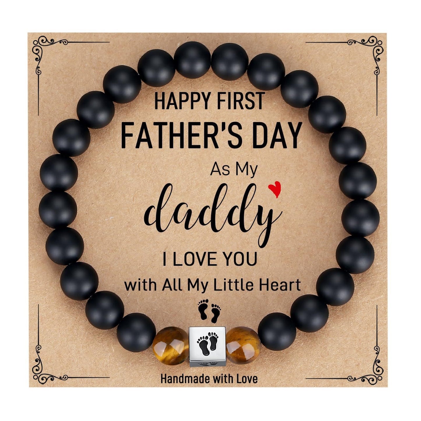 Minimalist Matte Square Tiger's Eye Elastic Bracelet for Men