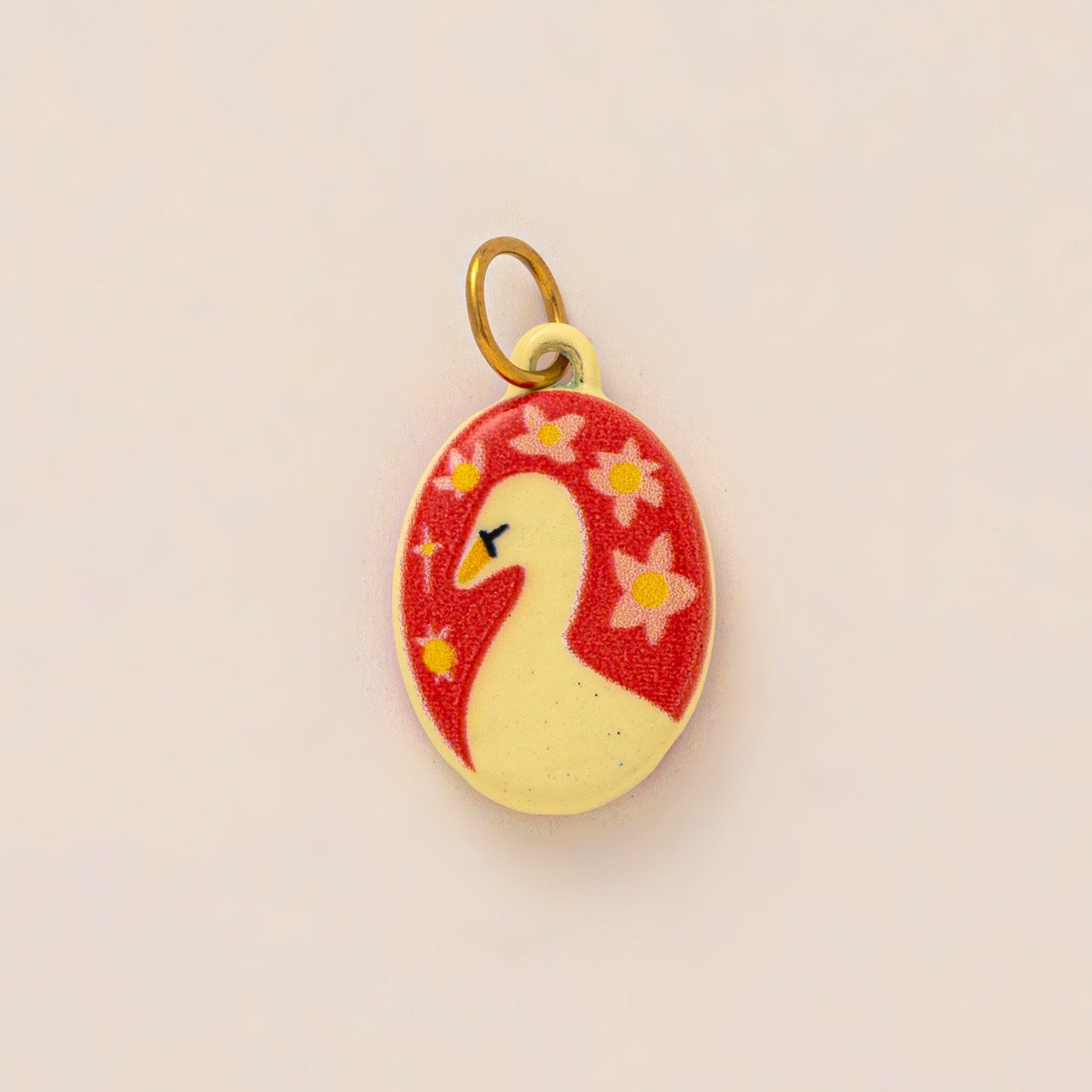 Vintage 18K Gold Plated Stainless Steel Animal Flower Charm Bar