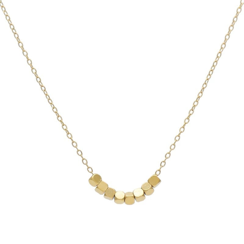 Minimalist Luxury Square Titanium Steel Plated Necklace for Unisex