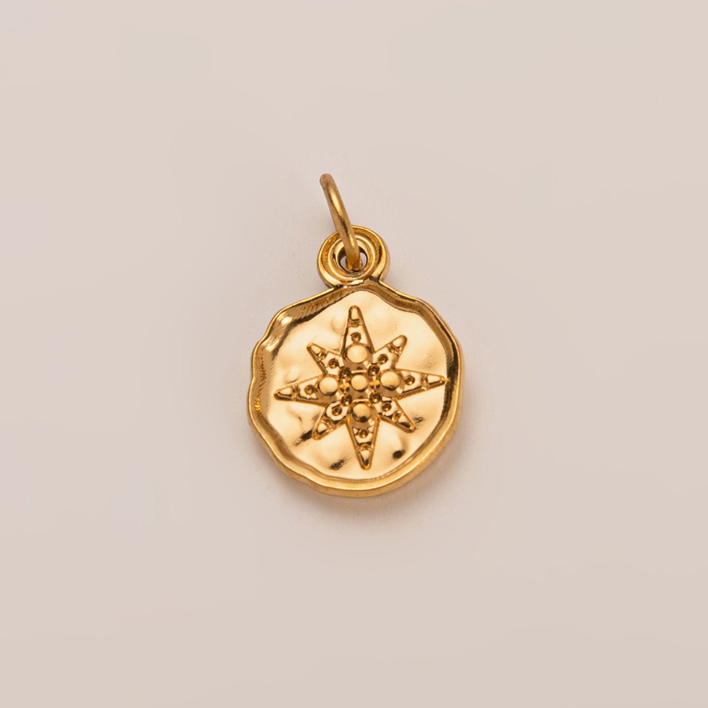 Vintage 18K Gold Plated Stainless Steel Shell Conch Charm Bar PVD